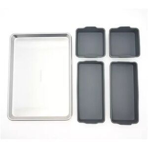 Technique 17"x12" Aluminum Sheet Pan with 4‎ Silicone Insert Midnight Blue